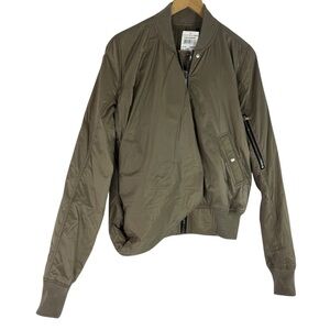 RICK OWENS Khaki Blouson Bomber Jacket Made in Italy Marked as 4US